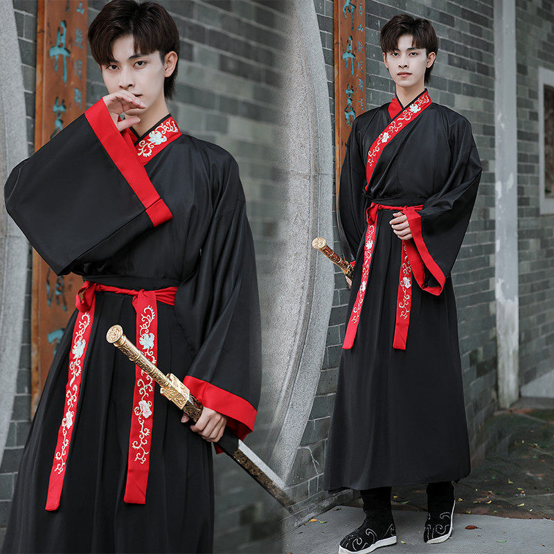 汉服男款:古风剑客套装,展现中式武侠魅力_民族服装_淘宝服装网