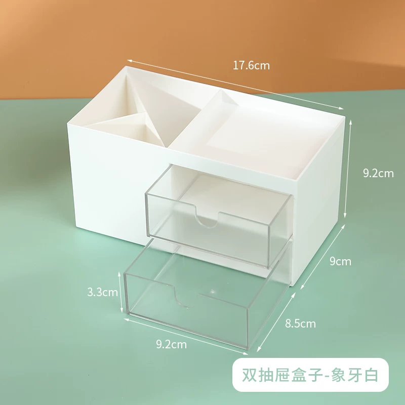 Universal table creative storage box, plastic makeup box for office for boxes, storage system, stationery, capacious pens holder