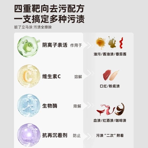 芝芝象 Ручка для удаления пятен, средство для сушки одежды, химчистка, портативное чистящее средство, не требующее очистки, ручка для мгновенного удаления масляных пятен, белая ручка для удаления пятен с одежды