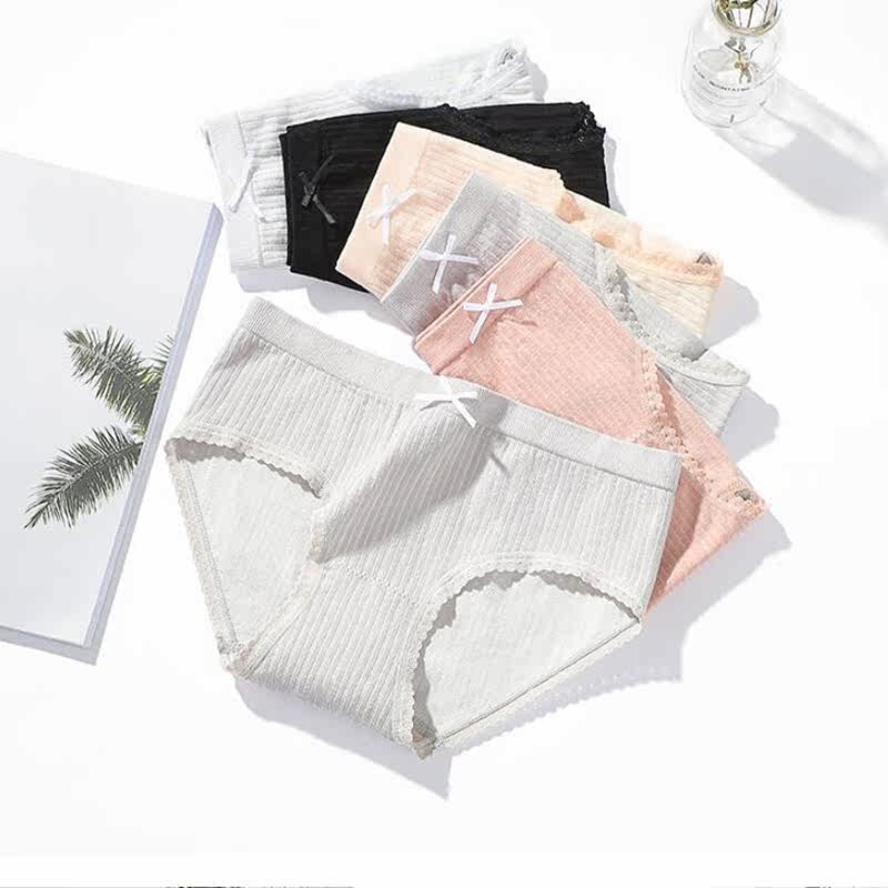 四条装梦芭蒂女内裤亲肤底裆两情相悦性感底裤舒适透气中腰平角裤