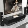 Denmeike Laser Projector Special Tv Cabinet Smart Electric Telescopic Table Synchronous Opening and Closing Tv Cabinet