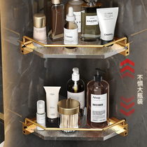 Bathroom Acrylic Corner Tripod Toilet Space Aluminum Free Stiletto Toilet body wash Bath Lotion containing shelve basket