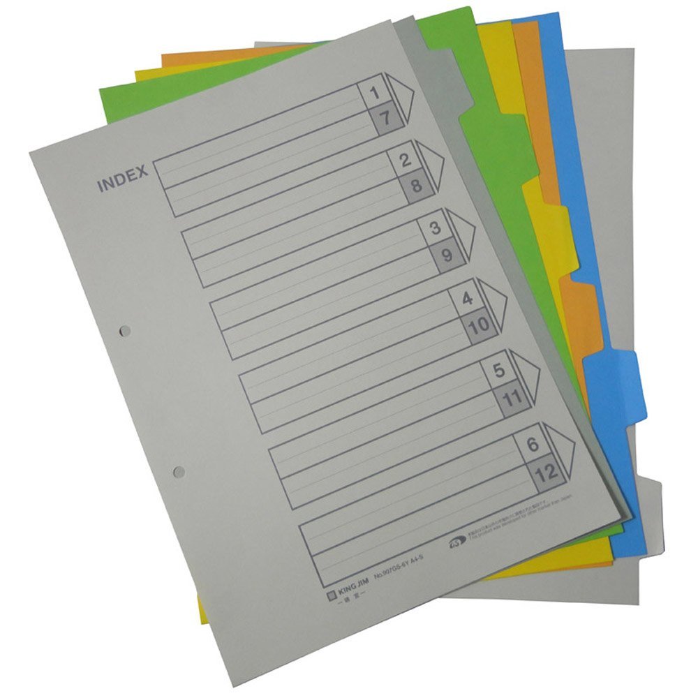 Japan KING JIM Jingong Palace single open tube clip separating page classified paper paginated paper