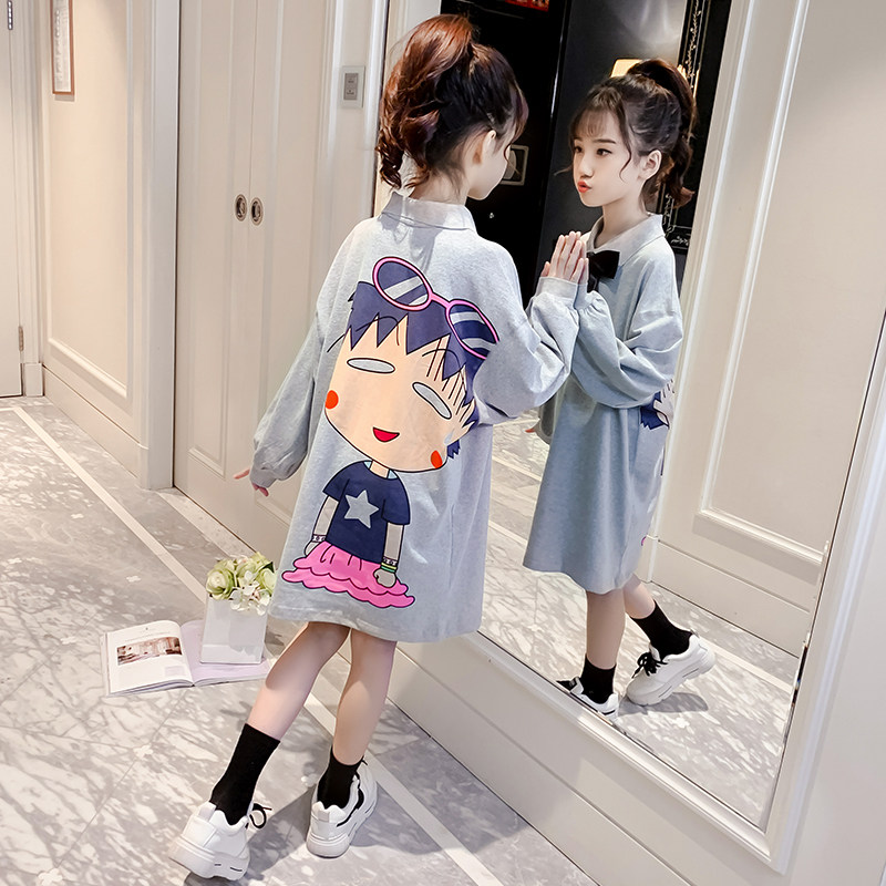 Girl's long sleeve T-shirt 2021 new spring dress CUHK Tong Han version Children's Spring and Autumn Bottoms Cardiovert Loose Blouse