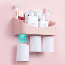 Brush Holder Holder Holder Wall gargle Cup brush Cup toilet non-perforated toothpaste Tooth Cup wash storage rack