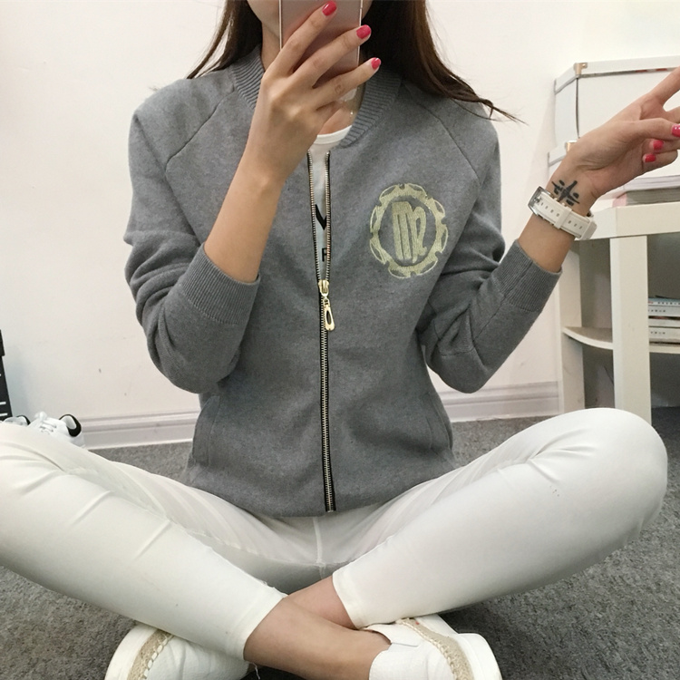 Mùa thu của phụ nữ mùa thu và áo khoác mùa đông phụ nữ của mùa xuân và mùa thu dài tay áo len của phụ nữ cardigan áo len đồng phục bóng chày của phụ nữ đan lỏng cardigan nữ