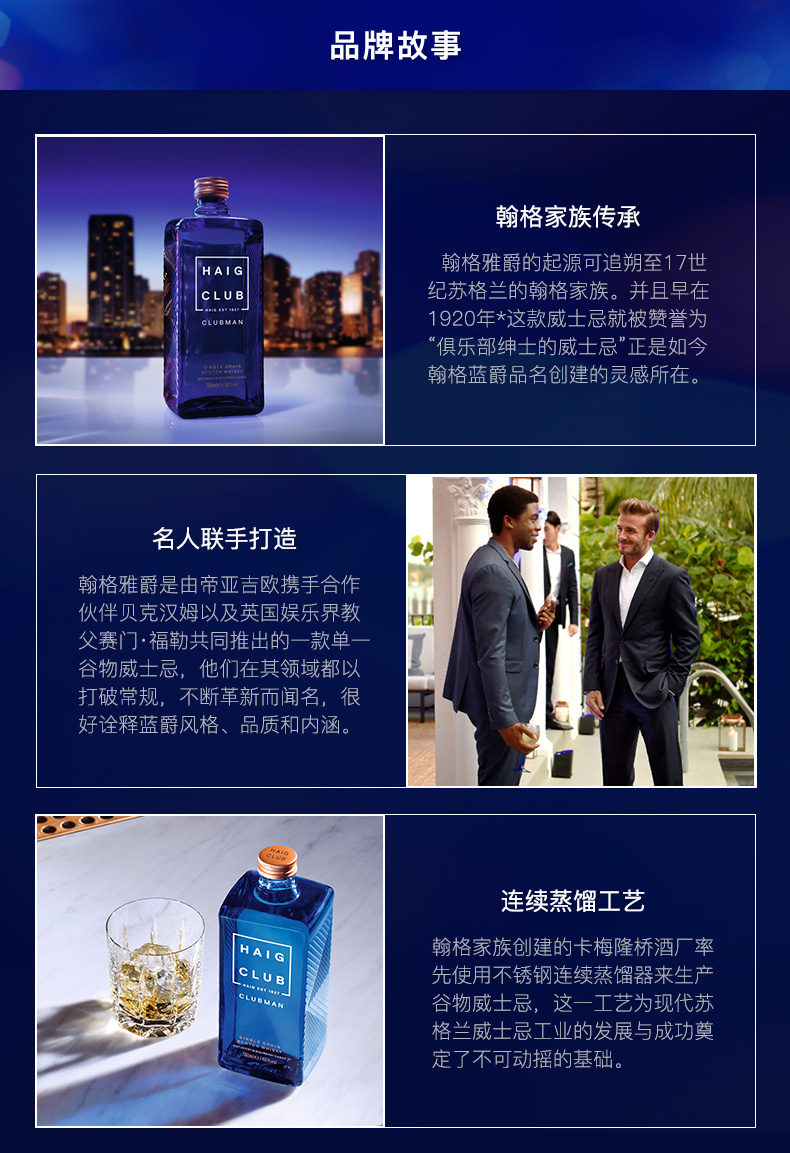 贝克汉姆推荐 翰格雅爵 苏格兰原产 谷物威士忌 40度 700ml 图10