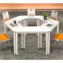 Conference Room Student Experimental Classroom Real Hexagon Table Micromachine Room Table Hexagon Trapezoidal Splicing Table Combined Computer Desk