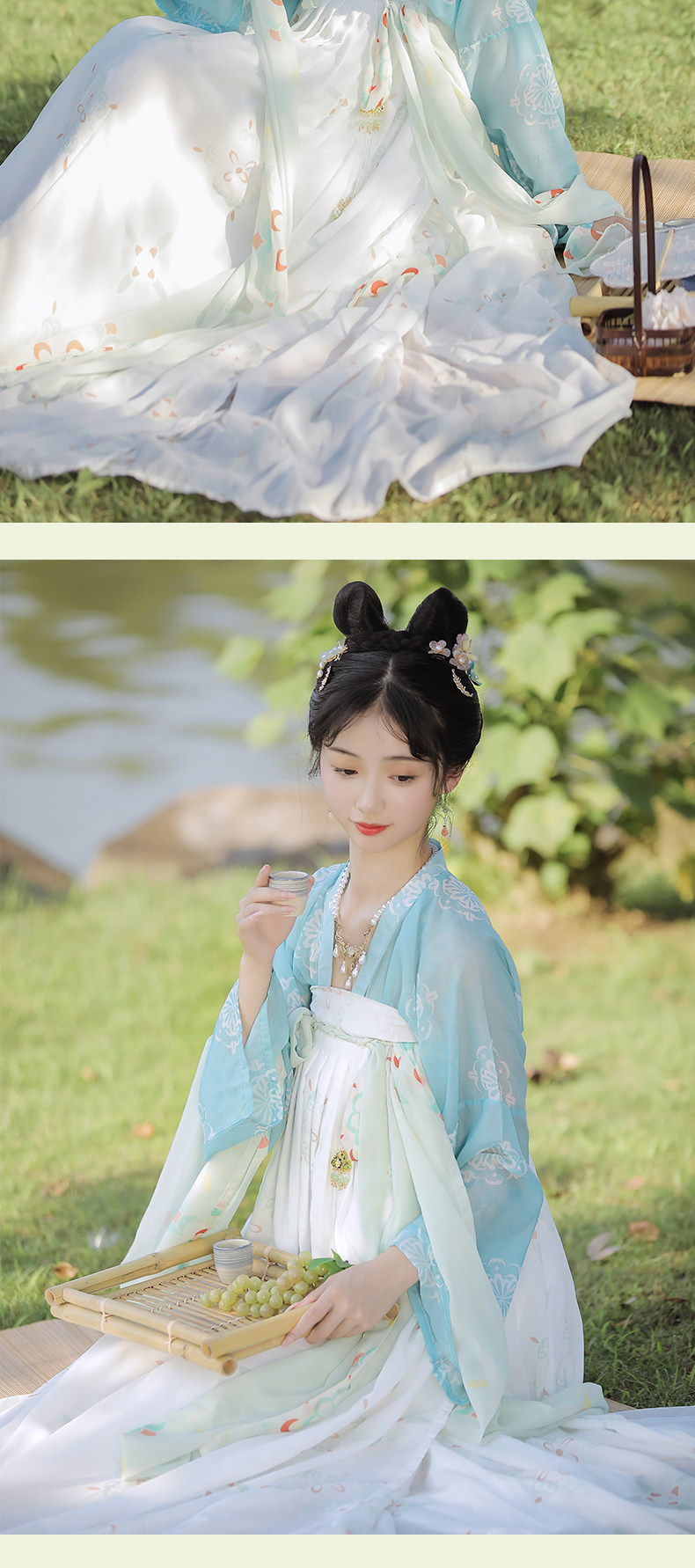 素渺原创汉服女夏季仙气风唐制齐胸襦裙日常改良全套薄款-阿里巴巴