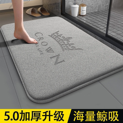 Bathroom Absorbent Floor Mat, Thickened Toilet Door Mat, Household Sponge Mat, Shower Bathroom Door Mat, Toilet Foot Mat