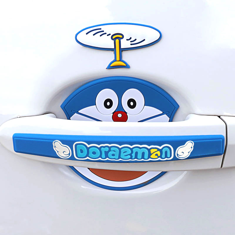 Car door bowl sticker door anti-collision strip door handle anti-scuff strip rearview mirror decorative cartoon handle film supplies