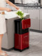 Kitchen-Specific Tall Trash Can, No Need to Bend Over, Adjustable Height, Kitchen Waste Bin, Movable with Lid, Suitable for Living Room and Bedroom