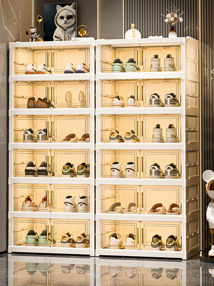 No-Installation Shoe Box for Home Entrance, Indoor Foldable Shoe Cabinet Storage Box, Transparent Shoe Rack, Ant Shoe Storage Magic Tool