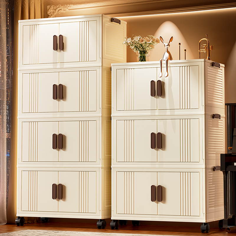 Storage cabinet Lockers Home Folding lockers Living room snacks Shelves Containing Box Finishing Box Kitchen Cabinet-Taobao