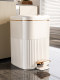 Trash Can for Home Use, 2026 New Model, Light Luxury, High-End, Foot-Operated with Lid, for Kitchen, Toilet, Bathroom, High Aesthetic Value