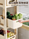 Kitchen Storage Rack, Gap Storage Cabinet, Household Gap Snack Cart, Plastic Side Cabinet for Vegetable Baskets, Floor-Standing Multi-Layer