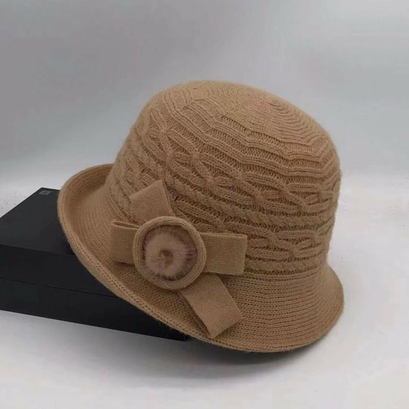 Elegant Fashion Winter Day Ensemble Han Edition Spring Autumn Middle-aged Gift Hat Curl 100 Hitch Spring Autumn Knit Warm Basin Cap Mom-Taobao