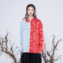 (He Jiong same model) KILLWINNER joint WB cashew flower New couple coat Tide brand couple coat