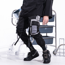 KILLWINNER overalls mens Tide brand loose hiphop pants hip hop paratroopers sports casual pants national tide