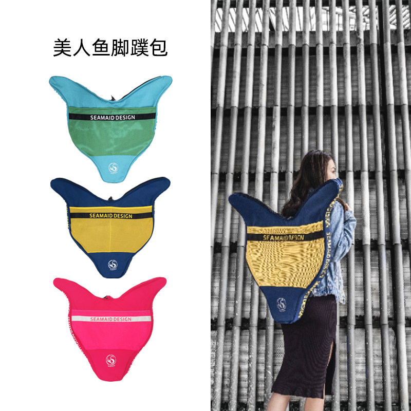 (whale scouts) SEAMID DESIGNA FISH FREE DIVING SINGLE WEBBED DOUBLE SHOULDER BAG EQUIPPED MESH BAG