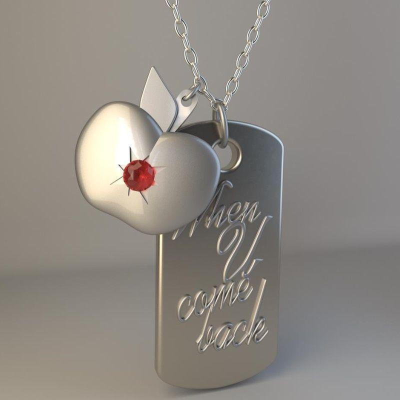 Love and Deep Sky Summer Day Pendant Necklace Niche Apple Necklace Light Luxury ins Fashionable, Exquisite and Easiest for Match for Friends