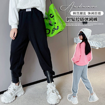 Girl Pants 2022 New Fashion Spring Autumn Black Tide Tennis Red Overalls Casual Long Pants CUHK Scouts Sweatpants