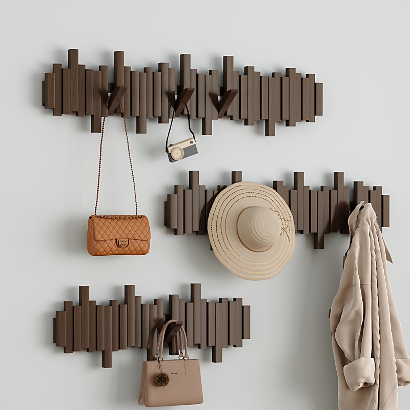 Piano Key Coat Hook, No-Drill Entryway Clothes Rack, Creative Wall-Mounted Multifunctional Heavy-Duty Storage Rack