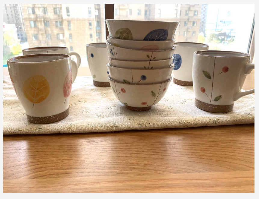 Japan imports Mino burning underglaze color Japanese ceramic mug coffee cup water cup small fresh rice bowl single