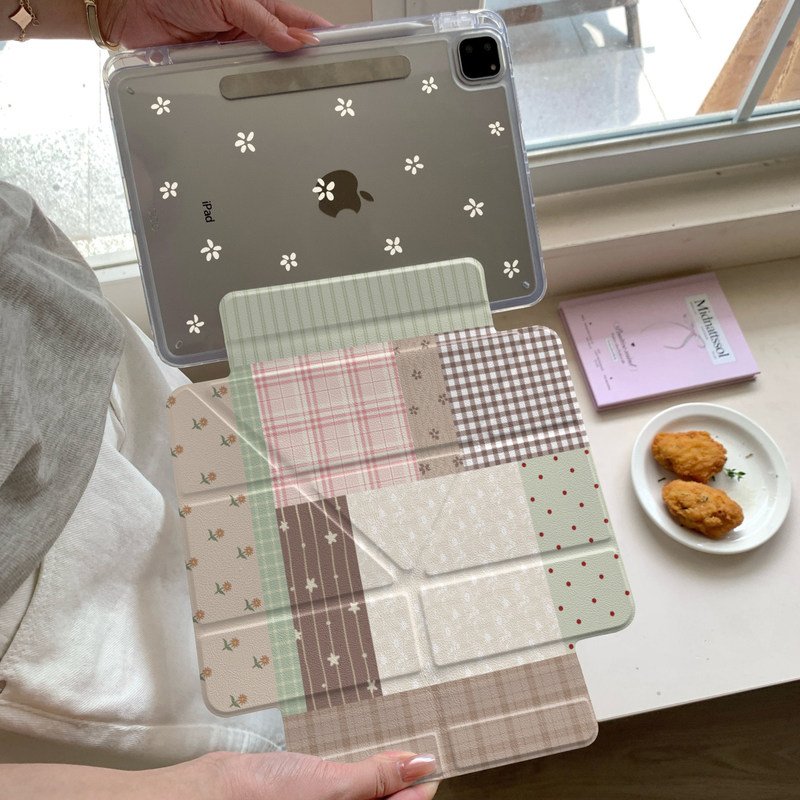 Simple Patchwork Floral Side-Suction Detachable 2026 New Model Suitable for Apple iPad Air Tablet Protective Case Mini Anti-Bending Pro18/20/21/22 Acrylic 10Th Generation 11inch with Pen Slot Case Simple Patchwork Floral Side-Suction Detachable 2026 New Model Suitable for Apple iPad Air Tablet Protective Case Mini Anti-Bending Pro18/20/21/22 Acrylic 10Th Generation 11inch with Pen Slot Case