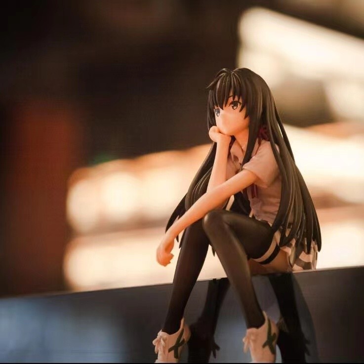 Anime Yukinoshita Yukino Figure, Scenery Item, Car Decoration, Noodle-Eating Cute Girl Model, Girl Gift