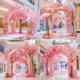 Artificial Cherry Blossom Tree, Fake Peach Blossom, Cherry Blossom, Plum Blossom, Wish Tree, Pink Large-Scale Landscape Plant, Floral Art Decoration