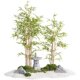 Artificial Bamboo Indoor Decoration, Fake Bamboo Partition Screen, Wall Divider, Landscaping, Outdoor Decoration, Bamboo Potted Plants, Dense Greenery