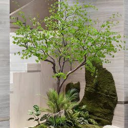Artificial Bellflower Tree Indoor and Outdoor Window Decoration Fake Tree Horsewood Landscaping Combination Large Fake Green Plant Landscape Ornament