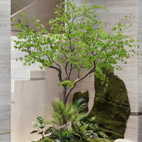 Artificial Bellflower Tree Indoor and Outdoor Window Decoration Fake Tree Horsewood Landscaping Combination Large Fake Green Plant Landscape Ornament