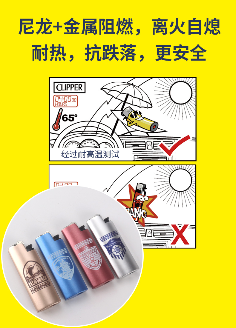 CLIPPER có thể được thổi phồng kim loại mài đá lửa nhẹ cá tính sáng tạo quà tặng bạn trai thủy triều bật lửa hình súng