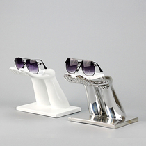 Iron Wood Real Hall Electroplating Science Fiction Silver Personality Creative Live Display Decoration Prop Swing Piece Sun-sunglasses Show Shelf