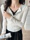 Lace Spliced Base Shirt for Women, New Autumn and Winter High-End Long-Sleeved Slim-Fit Design Top, Can Be Worn as an Outer Layer or T-Shirt