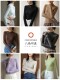 Half-High Collar Thermal Base Layer Top for Women, Autumn and Winter Brushed Long-Sleeve Mid-Neck Solid Color Slim-Fit Versatile Top