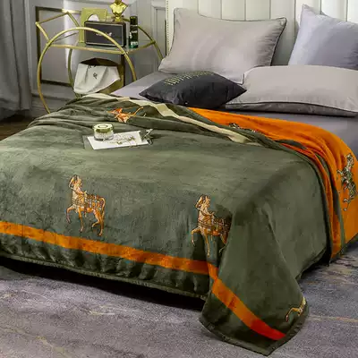 Summer coral blanket bed Single summer air-conditioned office nap Thin towel Small quilt Flannel blanket