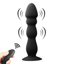Wireless Remote Control Anal Plug Bead Dildo Vibrator Suctio