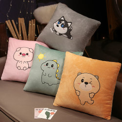 Cartoon Pillow Cushion Sofa Living Room Bedside Pillow Car Backrest Boys Sleep Pillow Case without Core for Women