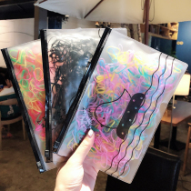 Disposable rubber band tie hair ring black thickened thickened does not hurt hair small childrens hair ornaments tie head rope