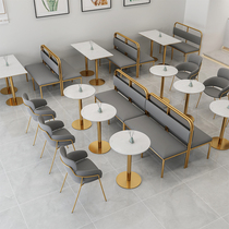 Net red Nordic milk tea shop table and chair combination card seat sofa dessert shop Western restaurant Cafe dining casual simple dining