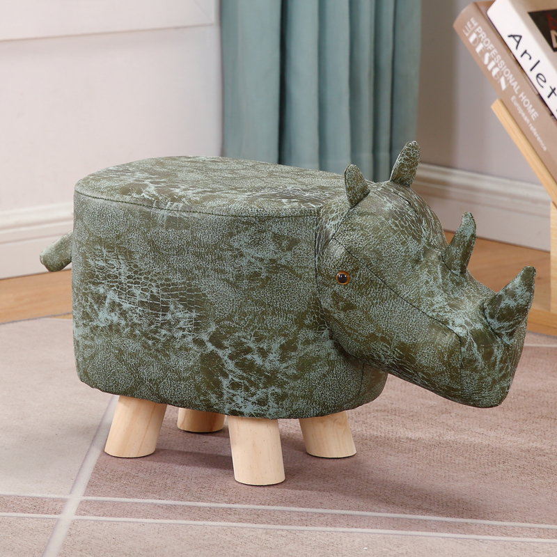 creative children animal modeling elephant changing shoes cute calf stool household cartoon solid wood bench net red lazy man