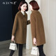 New high-end double-sided zero cashmere coat women's mid-length Korean woolen woolen coat small mother's coat autumn and winter
