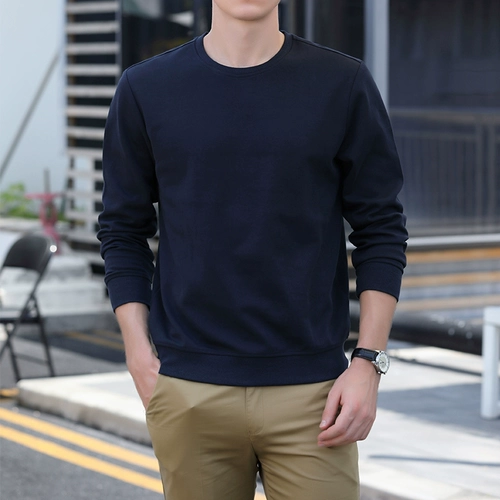 Демисезонный приятный телу свитшот, трендовый осенний лонгслив, мужская куртка, свободный крой