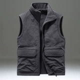 Демисезонный двусторонний утепленный бархатный дорожный жилет для отдыха, бархатная куртка