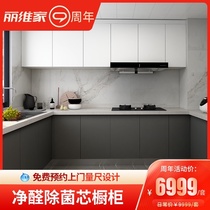  Liweijia cabinet integrated cabinet Kitchen anti-fouling quartz stone countertop stove cabinet integrated cabinet cabinet customization