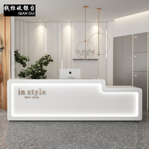 Beauty salon Simple commercial bar cashier Company paint front desk Modern reception desk Clothing store Training institution