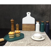 Nordic sample kitchen soft furnished cabinet tile simulation bread combination creative decoration props